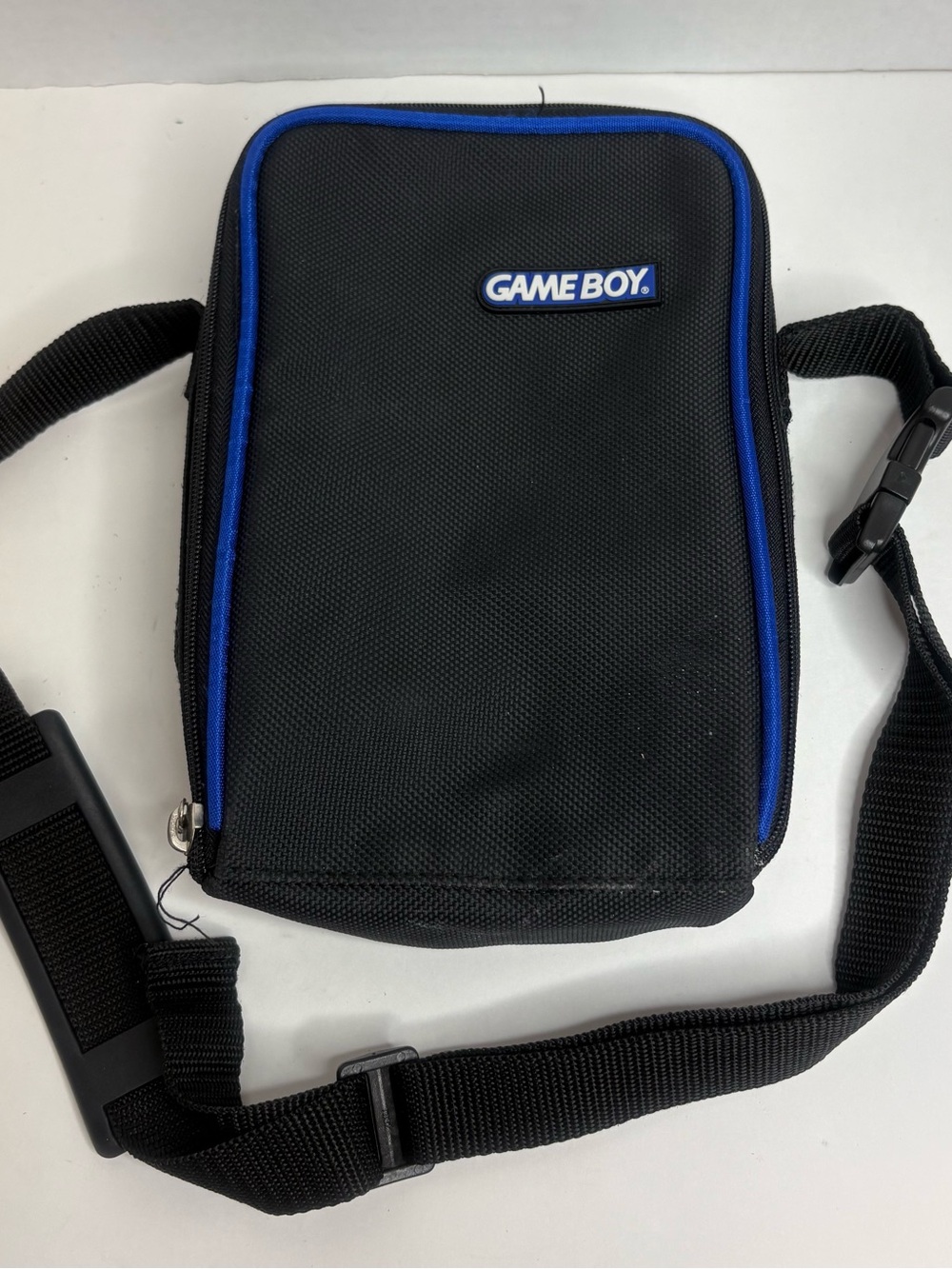 Vintage Nintendo Game Boy Gameboy Soft Shell Carry Case - Black w/ Blue Trim